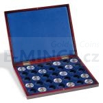 Coin Etuis VOLTERRA Presentation Case VOLTERRA UNO de Luxe, for 35 coins in capsules GRIPS 26/27 