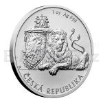 2017 - Niue 1 NZD Silver 1 oz Coin Czech Lion - UNC