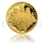 esk mincovna 2018 Zlat mince Doba Jiho z Podbrad - Manel a otec - proof