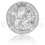 World Coins Silver one-kilo coin Foundation of Charles University - stand