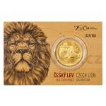 Czech & Slovak 2018 - Niue 50 NZD Gold 1 oz investment Coin Czech Lion, Number 68 - Stand