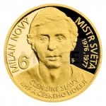 World Coins Gold Quarter-Ounce Coin Czech and Czechoslovak Hockey Legends - Milan Nový - Proof