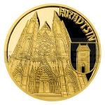 Zlato 1/4 oz (7,78 g) 2019 - Zlat tvrtuncov mince Vznik krlovskho hlavnho msta Praha - Hradany - proof