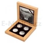 Czechoslovaks in RAF 2019 - Niue 4 $ Set of Four Silver Coins Czechoslovak Pilots RAF - No. 68 Squadron - proof