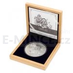 2019 - Niue 25 NZD Silver 10 oz Bullion Coin Czech Lion 2019 - Stand
