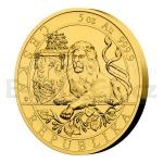 Niue 2019 - Niue 250 NZD Gold 5 Oz Investment Coin Czech Lion - UNC