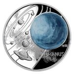 Astronomy and Univers 2021 - Niue 1 NZD Silver Coin Solar System - Uranus - Proof