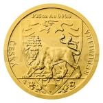 2020 - Niue 5 NZD Gold 1/25 Oz Bullion Coin Czech Lion - Standard