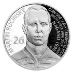 Silver Coin Czech and Czechoslovak Hockey Legends - Martin Rucinsky - Proof