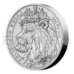 Niue 2021 - Niue 5 NZD Silver 2 oz Bullion Coin Czech Lion - Standard
