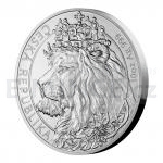 World Coins 2021 - Niue 25 NZD Silver 10 oz Coin Czech Lion - Stand