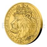 2021 - Niue 250 NZD Gold 5 Oz Coin Czech Lion - UNC