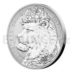 Silver 2021 - Niue 10 NZD Silver 5oz Bullion Coin Czech Lion - Reverse Proof