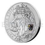 2021 - Niue 10 NZD Silver 5oz Bullion Coin Czech Lion with Hologram - Standard