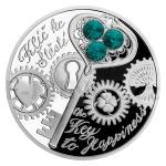 Czech Mint 2022 2022 - Niue 2 NDZ Silver Coin Crystal Coin - The Key to Happiness - Proof