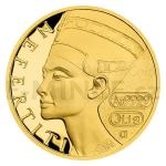 esko a Slovensko 2022 - Niue 50 NZD Zlat uncov mince Osudov eny Nefertiti - proof