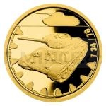 Militarien 2022 - Niue 5 NZD Gold Coin Armored Vehicles - T-34/76 - Proof