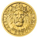 2022 - Niue 5 NZD Gold 1/25 Oz Bullion Coin Czech Lion - Standard