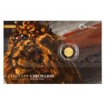 Gifts 2022 - Niue 5 NZD Gold 1/25 Oz Bullion Coin Czech Lion - Standard Number