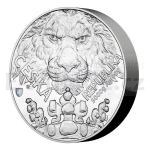 2023 - Niue 400 NZD Stbrn ptikilogramov investin mince esk lev s hologramem 2023 - proof