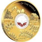 2013 - Australia 100 $ Gold Coin Treasures of the World - Europe/Garnet - Proof