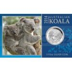 World Coins 2014 - Australia 0.1 $ - Australian Koala 1/10oz Silver Coin in Card