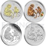 Lunar Series 2016 - Australia 4 x 1 AUD Year of the Monkey Typeset Collection