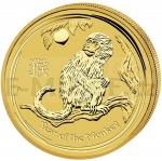 Gold 1/10 oz 2016 - Australia 15 AUD Lunar Series II Year of the Monkey 1/10 oz Au