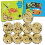 2010 - Australia 9 $ - Australian Backyard Bugs $1 Coin Set