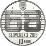 2018 - Slovakia 10 € Civic Resistance Against the Warsaw Pact Invasion of August 1968 - Proof