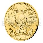 Gold 2 oz (62,2 g) 2023 - Niue 100 NZD Gold 2 oz Coin Czech Lion - Reverse Proof
