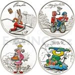Fairy Tales and Cartoons 2013 - Cook Islands 4 $ - Ctyrlistek Coin Set - Proof