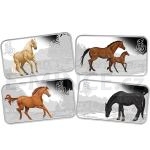 Year of the Horse 2014 2014 - Cook Islands 4 x 1 $ - Year of the Horse Rectangle Set