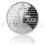 Czech Medals Silver Medal Academic Degree Doctor of Laws JUDr. - Proof