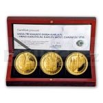 Castles and Chateaus Set of three Gold Ducats Charles IV Period - Proof