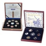 Premium Sets 2013 - 2 Coin Sets 20 Years of Czech and Slovak National Bank (Wooden Etui) - Proof