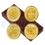 Gold Ducats CR 2023 Battle of Marchfeld - Proof - Four Medals in Etui