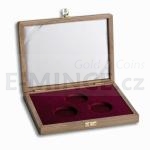 Wooden etui for 2 Gold coins 10000 CZK and 1 Silver medal 1 Oz