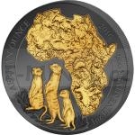 Rwanda Silver Coin with Ruthenium 1 oz Golden Enigma 2016 Meerkat Rwanda