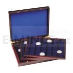 Coin Etuis VOLTERRA Presentation Case VOLTERRA TRIO de Luxe, each with 90square divisions for coins up to 39 mm 