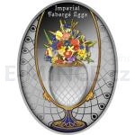 Imperiln Fabergho vejce 2021 - Niue 1 NZD Faberg vejce Flower Basket Egg - proof