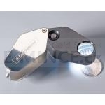 Magnifiers LED Folding Magnifier, 10x magnification, black, Ø 18 mm 