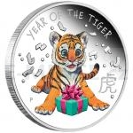 World Coins 2022 - Tuvalu 0,50 $ Newborn Lunar Baby 1/2oz Silver Proof Coin