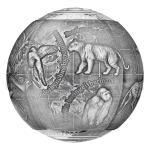 Unique and Inovative Concepts 2017 - Cameroon 5000 CFA S.O.S. to the World - Endangered Animals, Sphere Shape - Antique