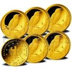World Coins 2016 - Germany 5 x 20 € Heimische Vögel - Nachtigall Set - BU