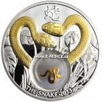 Year of the Snake 2013 2012 - Niue 1 NZD - Golden Snakes - Proof