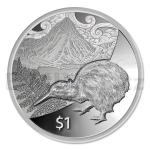 Animals and Plants 2014 - New Zealand 1 $ - Kiwi Treasures Silver Coin - Proof