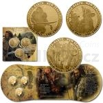 Movies 2012 - New Zealand 3 $ - The Hobbit: An Unexpected Journey BU Coin Set