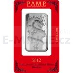 Year of the Dragon 2012 Silver Bar PAMP 1 oz (Ag 999) - Lunar Dragon