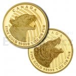 Animals and Plants Canada - 200 $ Growling Cougar a 200 $ Roaring Grizzly - Proof